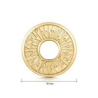Runic Brooch in 9ct Yellow Gold by Sheila Fleeet Jewellery