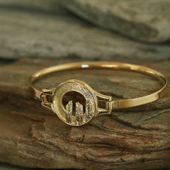 Orkney Spirit Bangle in 9ct Yellow Gold by Sheila Fleet Jewellery
