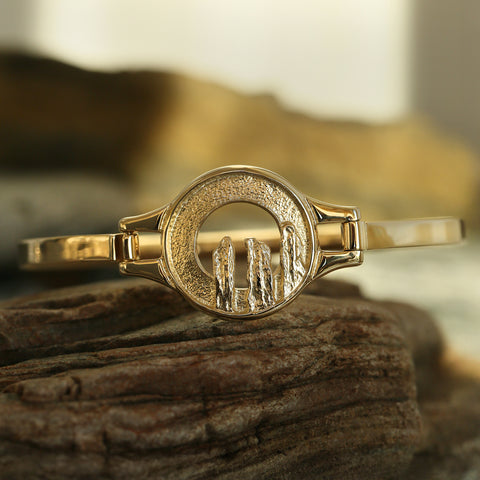 Orkney Spirit Bangle in 9ct Yellow Gold by Sheila Fleet Jewellery