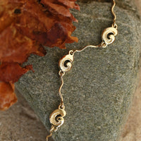 Wave 5-link Bracelet in 9ct Yellow Gold by Sheila Fleet Jewellery