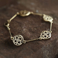 Cathedral ‘St Magnus II’ 4-link Bracelet in 9ct Yellow Gold by Sheila Fleet Jewellery