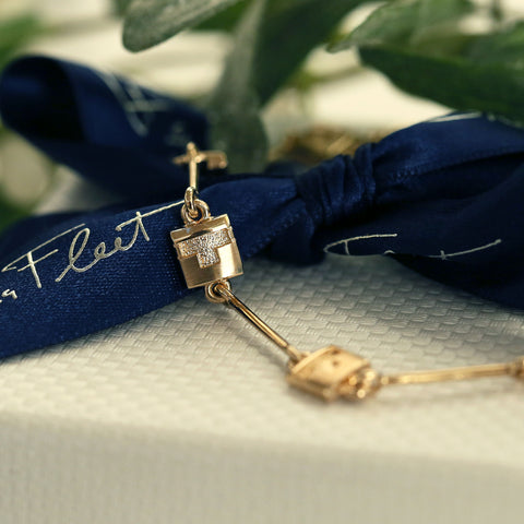 Castle 6-link Bracelet in 9ct Yellow Gold by Sheila Fleet Jewellery