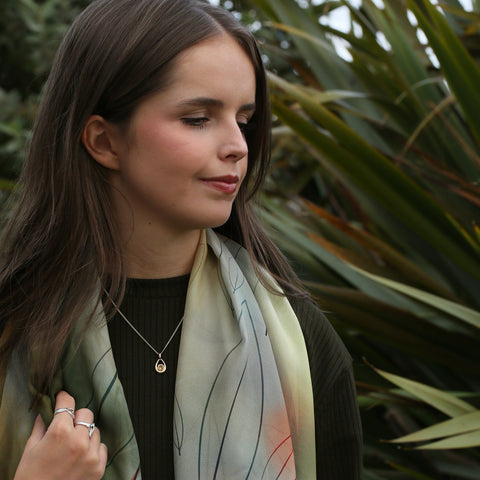 Citrine Birthstone Droplet Pendant in 9ct Yellow Gold by Sheila Fleet Jewellery
