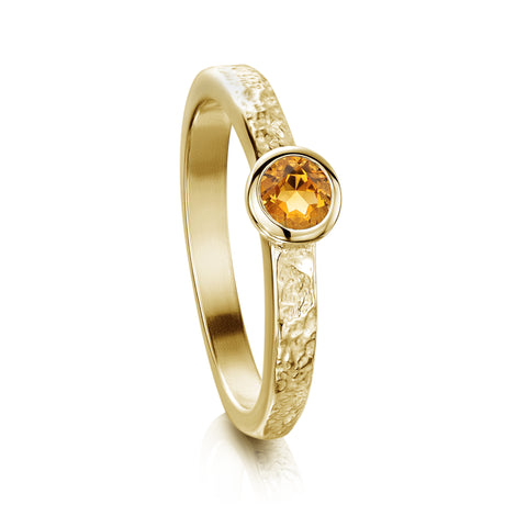 Matrix Citrine Ring in 9ct Yellow Gold by Sheila Fleet Jewellery
