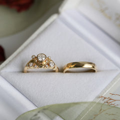 Cosmos Galaxy Diamond Ring Set in 9ct Yellow Gold by Sheila Fleet Jewellery