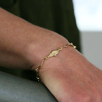 River Ripples Diamond Bracelet in 9ct Yellow Gold by Sheila Fleet Jewellery