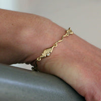 River Ripples Diamond Bracelet in 9ct Yellow Gold by Sheila Fleet Jewellery