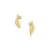 Rowan Small Stud Diamond Earrings in 9ct Yellow Gold by Sheila Fleet Jewellery