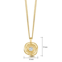 Lunar Diamond Small Pendant in 9ct Yellow Gold by Sheila Fleet Jewellery