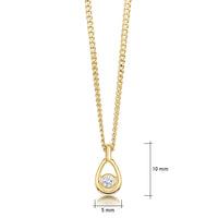 Arctic Stream Diamond Petite Droplet Pendant in 9ct Yellow Gold by Sheila Fleet Jewellery