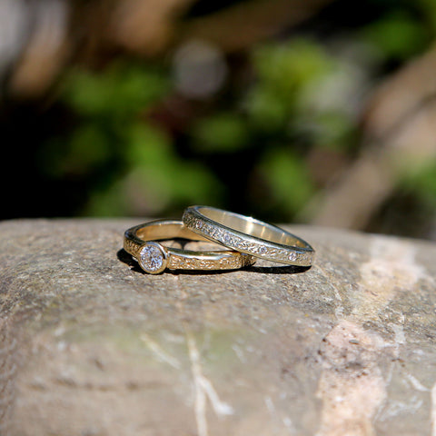 Matrix 12-Diamond Band in 9ct White Gold by Sheila Fleet Jewellery