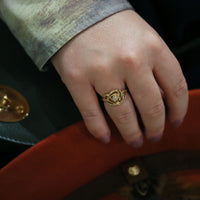 Tidal Diamond Ring in 9ct Yellow Gold by Sheila Fleet Jewellery