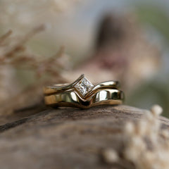 Princess Solitaire 0.25ct Diamond Ring Set in 9ct Yellow Gold by Sheila Fleet Jewellery