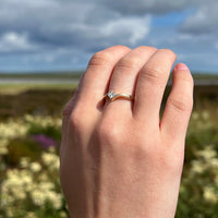 Princess Solitaire Diamond Ring in 9ct Yellow Gold by Sheila Fleet Jewellery