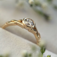 Celtic Twist 0.40ct Diamond Solitaire Ring in 9ct Yellow Gold by Sheila Fleet Jewellery