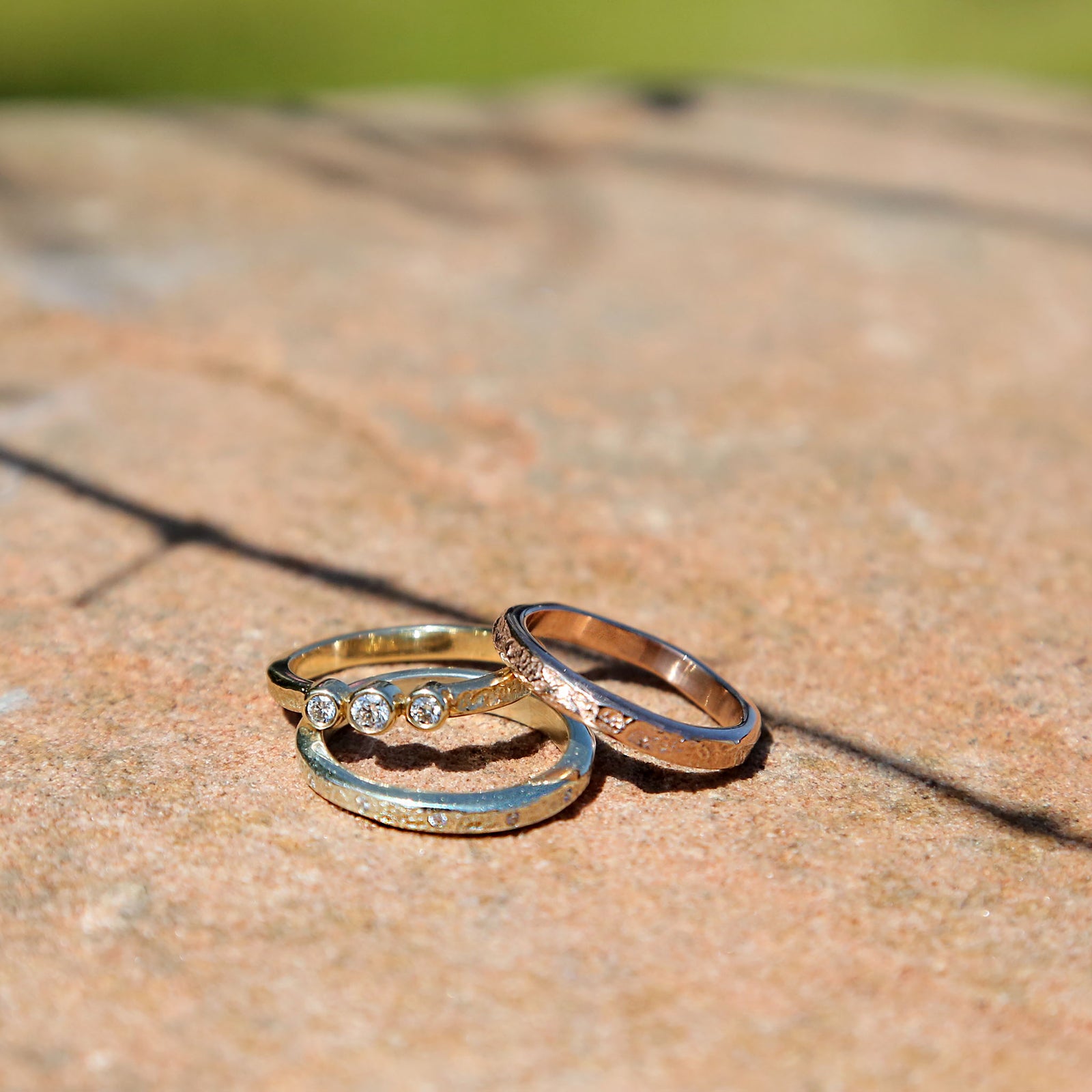 Matrix Diamond Trilogy Ring in 9ct Yellow Gold – Sheila Fleet Jewellery