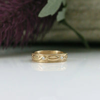 Sweetheart Diamond Ring in 9ct Yellow Gold by Sheila Fleet Jewellery
