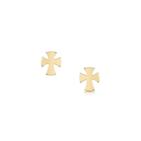 Cross of the Kirk Small Stud Earrings in 9ct Yellow Gold by Sheila Fleet Jewellery