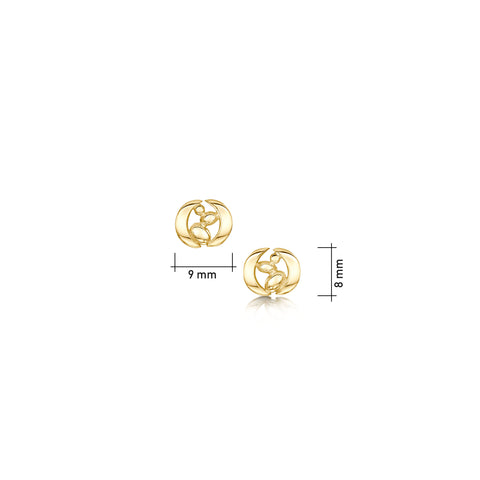 Captivate Small Stud Earrings in 9ct Yellow Gold by Sheila Fleet Jewellery