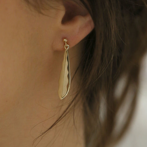 Lomond Reflections Dress Drop Earrings in 9ct Yellow Gold by Sheila Fleet Jewellery