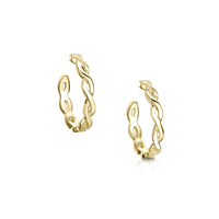 Celtic Twist Hoop Earrings in 9ct Yellow Gold by Sheila Fleet Jewellery