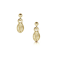 Groatie Buckie Drop Earrings in 9ct Yellow Gold by Sheila Fleet Jewellery