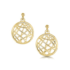 Creel Drop Earrings in 9ct Yellow Gold by Sheila Fleet Jewellery