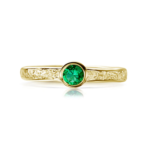 Matrix Emerald Ring in 9ct Yellow Gold by Sheila Fleet Jewellery
