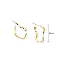 Tidal Small Hoop Earrings in 9ct Yellow Gold by Sheila Fleet Jewellery