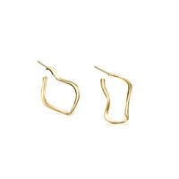 Tidal Small Hoop Earrings in 9ct Yellow Gold by Sheila Fleet Jewellery