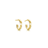 Wave Surfers Huggie Hoop Earrings in 9ct Yellow Gold by Sheila Fleet Jewellery