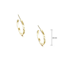 Matrix Hoop Earrings in 9ct Yellow Gold by Sheila Fleet Jewellery