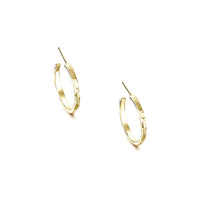 Matrix Hoop Earrings in 9ct Yellow Gold by Sheila Fleet Jewellery