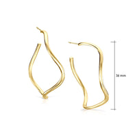 Tidal Large Hoop Earrings in 9ct Yellow Gold by Sheila Fleet Jewellery