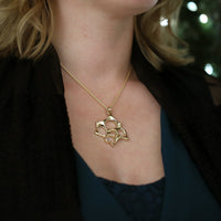 Sculpted By Time Moonstone Pendant in 9ct Yellow Gold by Sheila Fleet Jewellery