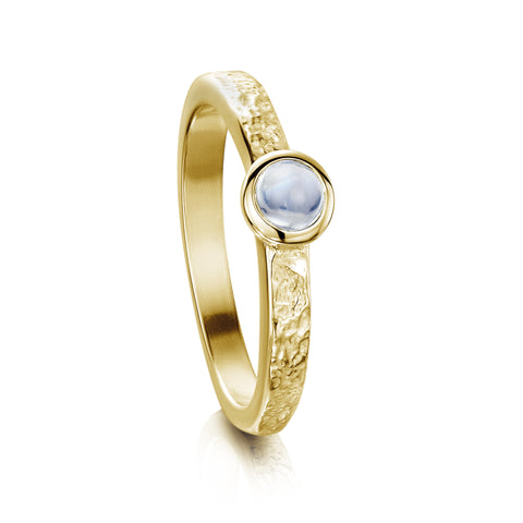 Matrix Moonstone Ring in 9ct Yellow Gold by Sheila Fleet Jewellery