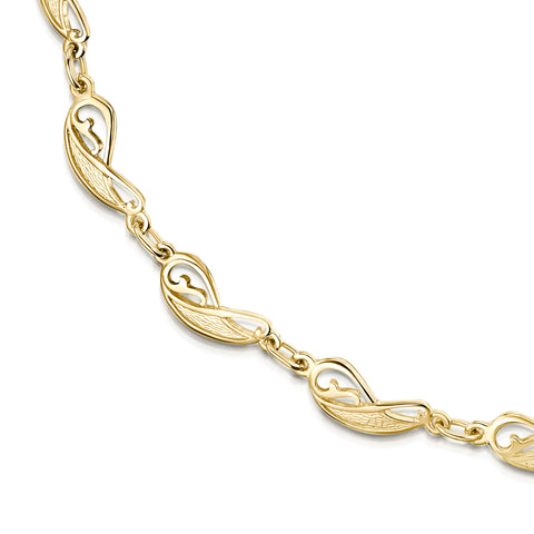 Mill Sands 15-link Necklace in 9ct Yellow Gold by Sheila Fleet Jewellery