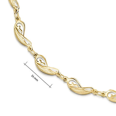 Mill Sands 15-link Necklace in 9ct Yellow Gold by Sheila Fleet Jewellery