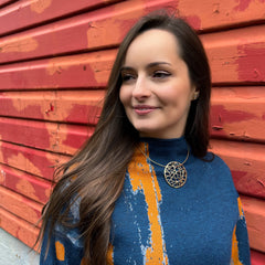 Creel Single-Sided Dress Necklace in 9ct Yellow Gold by Sheila Fleet Jewellery