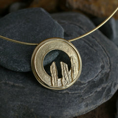 Orkney Spirit Dress Necklace in 9ct Yellow Gold by Sheila Fleet Jewellery