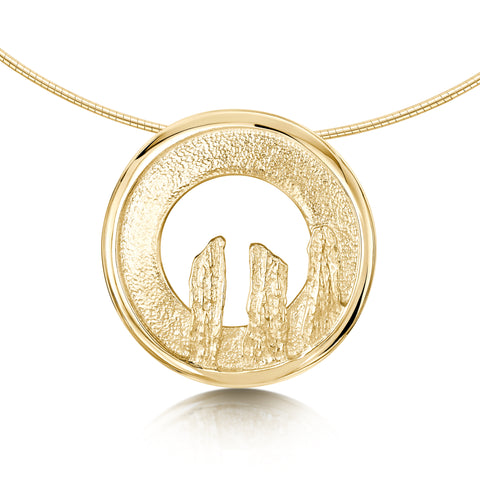 Orkney Spirit Dress Necklace in 9ct Yellow Gold by Sheila Fleet Jewellery