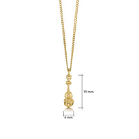 Petite Fiddle Pendant in 9ct Yellow Gold by Sheila Fleet Jewellry