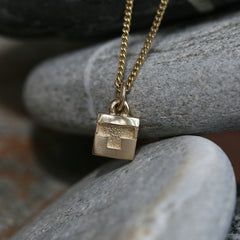 Castle Small Pendant in 9ct Yellow Gold by Sheila Fleet Jewellery