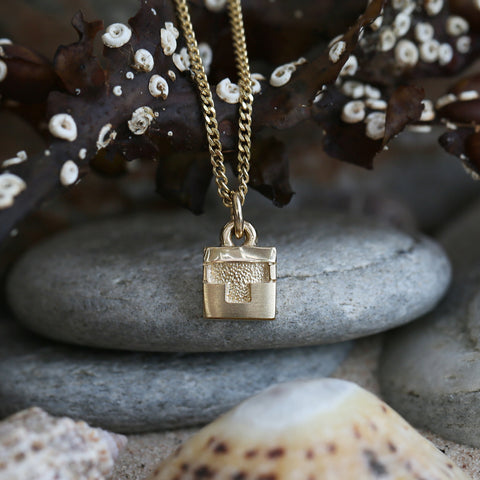 Castle Small Pendant in 9ct Yellow Gold by Sheila Fleet Jewellery