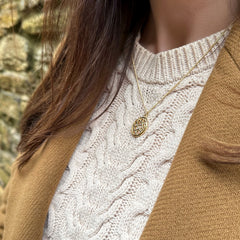 Small Creel Pendant Necklace in 9ct Yellow Gold by Sheila Fleet Jewellery