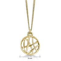 Small Creel Pendant Necklace in 9ct Yellow Gold by Sheila Fleet Jewellery