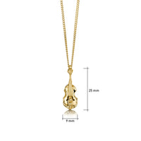 Small Fiddle Pendant in 9ct Yellow Gold by Sheila Fleet Jewellery