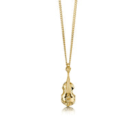 Small Fiddle Pendant in 9ct Yellow Gold by Sheila Fleet Jewellery