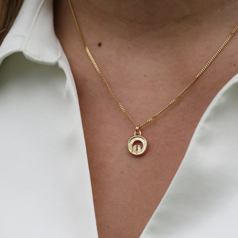 Orkney Spirit Small Pendant in 9ct Yellow Gold by Sheila Fleet Jewellery