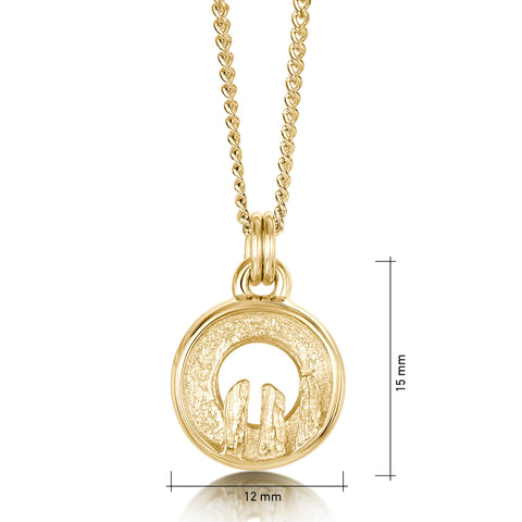 Orkney Spirit Small Pendant in 9ct Yellow Gold by Sheila Fleet Jewellery